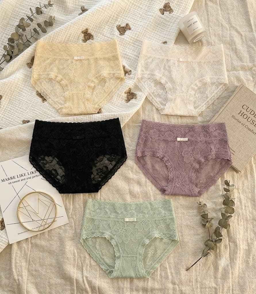 5PCS Women's Soft Lace Panties