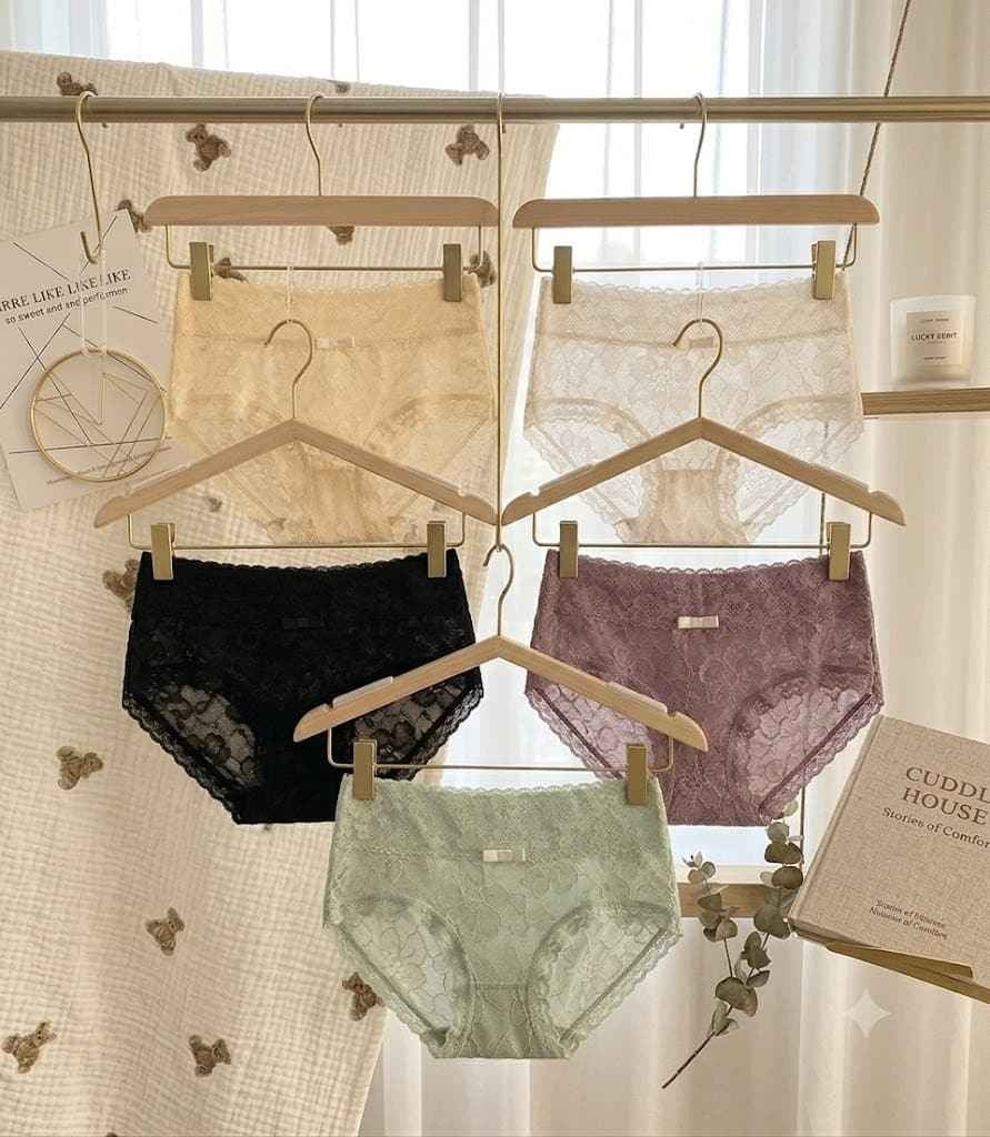 5PCS Women's Soft Lace Panties